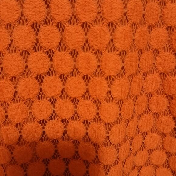 Vintage Solitaire Women's Dress S Coin Crochet Coral Pink Artsy Boho Retro - Picture 7 of 11